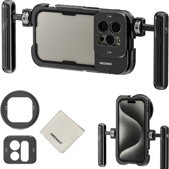 15 Pro Cage Video Rig with Dual Handles, Quick Release 67mm Filter Adapter, 17mm - Picture 2 of 9